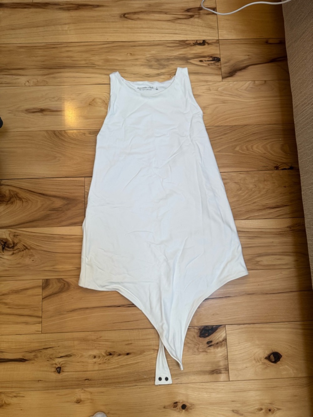 Abercrombie & Fitch White Tank Bodysuit - Sleeveless